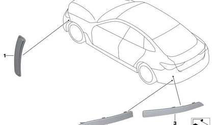 Reflector lateral derecho OEM 63147495862 para BMW Serie 4 G26, G26E, G26F, G26N. Pieza original BMW.