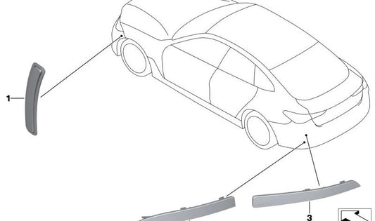 Rear right reflector for BMW 4 Series G26 (OEM 63149883032). Original BMW
