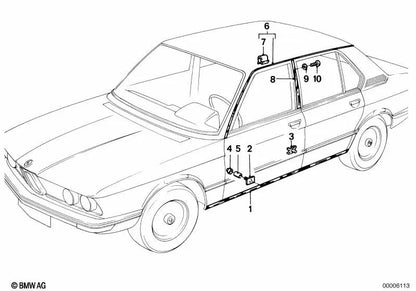 BMW Ornement Vis 5 E12 Série (OEM 5113180855). BMW d'origine.