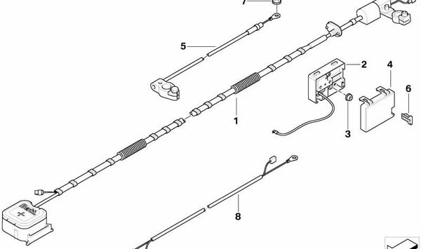 Cable B+ 35MM² 4905MM OEM 61119136712 para MINI R50, R52, R53 Cooper S, One D, JCW GP… y más. Original MINI.