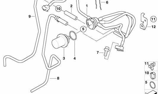 Ansaugstutzen OEM 13537688796 für BMW R1200ST (K28) Motorräder. Original BMW Motorrad.