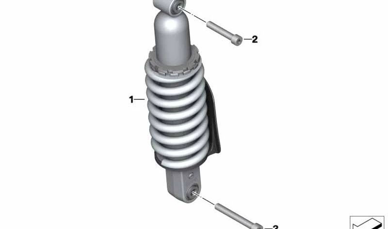 Molla ammortizzatore posteriore OEM 33548558712 per moto BMW R nineT Scrambler, R nineT Urban G/S. BMW Motorrad originale.