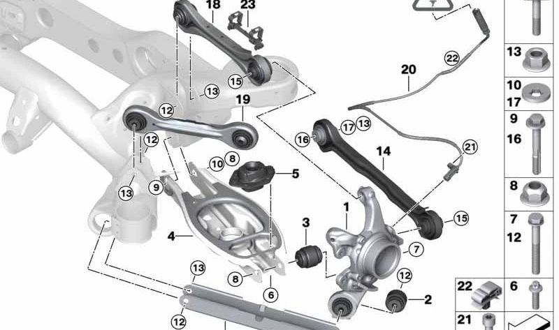 Heck -DSC -Impulssensor für BMW E81, E82, E87N, E88, E90, E91, E93 (OEM 34526764610). Original BMW