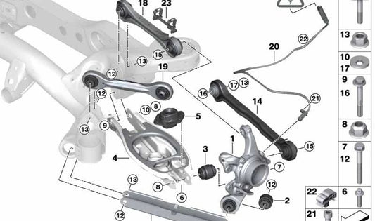 Heck -DSC -Impulssensor für BMW E81, E82, E87N, E88, E90, E91, E93 (OEM 34526764610). Original BMW