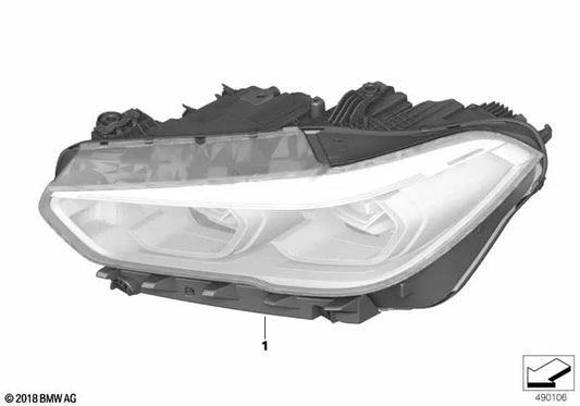 A laser deixou laser para BMW X5 F95, G05, X6 F96, G06 (OEM 63115A55AA7). BMW original