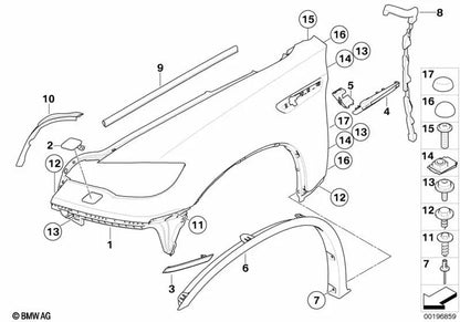 Tornillo de cabeza avellanada con reborde para BMW X5 E70, E70N, X6 E71, E72 (OEM 07147073527). Original BMW.