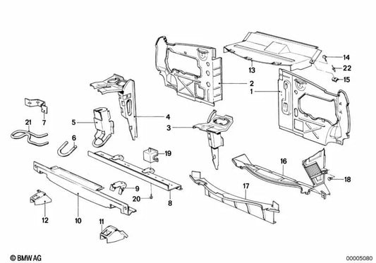 Soporte inferior izquierdo para BMW Serie 5 E28 (OEM 41111900693). Original BMW