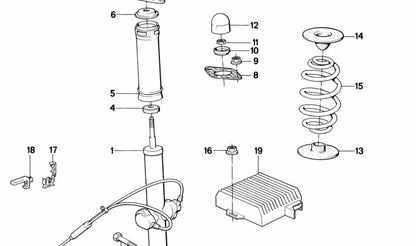 Soporte de sensor ABS OEM 34521154232 para BMW E30. Original BMW.