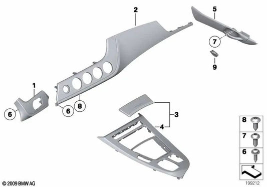 Direita -Anthracite Fineeline Porta Porta para BMW E89 (OEM 51419167028). BMW original