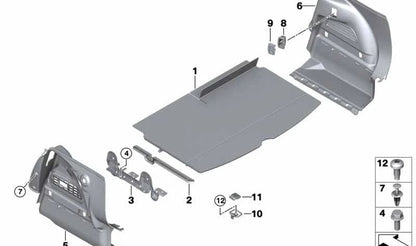 Tapa embellecedora anilla sujeción OEM 51477068931 para MINI R55, R56, R57, R58, R59, R60, R61 y BMW E60, E61, E63, E64. Pieza original MINI y BMW.