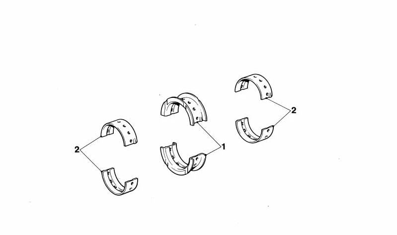 Cáscara de cojinete de guía azul para varios modelos/series de BMW (OEM 11211304342). Original BMW