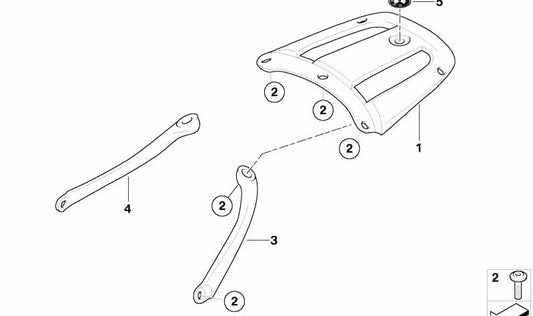 Palanca izquierda OEM 46542307815 para motos BMW K 1200 RS, K 1200 GT, K 1200 LT. Original BMW Motorrad.