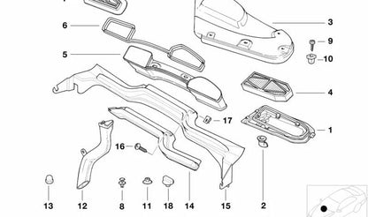 Junta de goma OEM 64318363487 para BMW E38. Original BMW.
