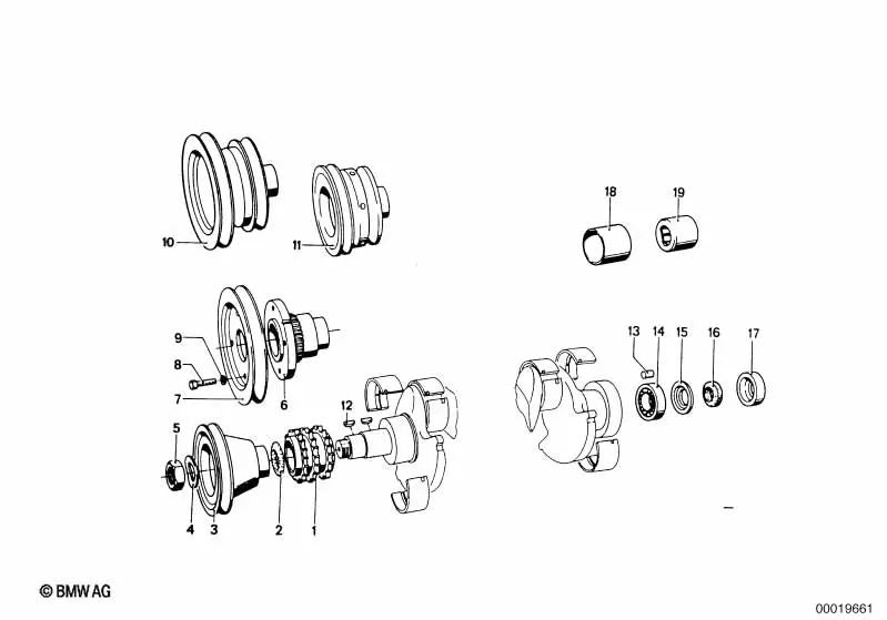 Casquillo para BMW Serie 3 E21, E30, Serie 5 E12, Serie 6 E24, Serie 7 E23 (OEM 11211262750). Original BMW