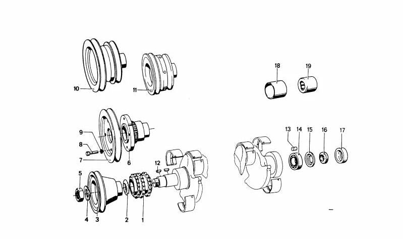Needle Bearing for BMW E21, E30, E12, E28, E24, E23 (OEM 11211276551). Original BMW