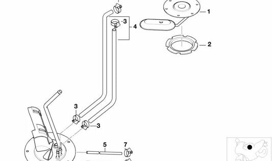 Tubo de introducción OEM 16112309124 para BMW K1200GT, K1200RS. Original BMW Motorrad.