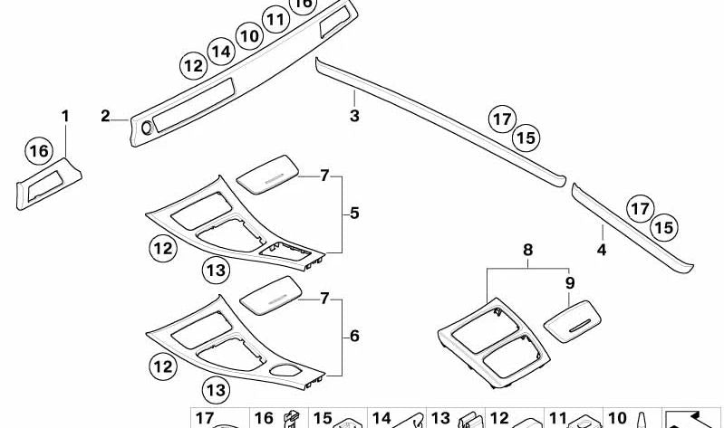 OEM 5116960677 Livre de Glover arrière pour BMW E92, E93. BMW d'origine.