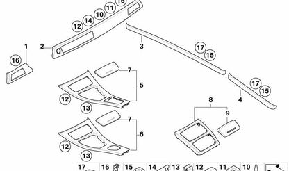 OEM 5116960677 Livre de Glover arrière pour BMW E92, E93. BMW d'origine.