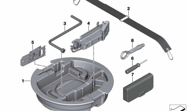BMW F20 Toolbag, F21, F22, F23, F46, F87, F30, F31, F34, F80, F32, F33, F36, F82, F83, F07, F11, F90, G30, G31, G38, F06, F12, F13, F13, G32, G11, G12, E84, F25, F26, R50, R52, R53 (OEM 71116788732). Original BMW.