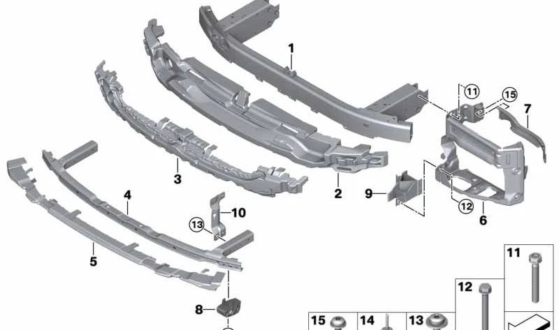 Aislante superior del amortiguador OEM 51117475134 para BMW Serie 7 (G11, G12). Original BMW.