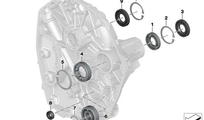Anillo de seguridad OEM 07119934723 para BMW E21, E30, E12, E28, 114, 1502, 1600, 2002, 2002ti, 2500, 2800. Compatible con varias cajas de cambio Getrag. Original BMW.