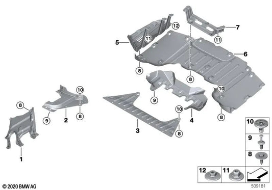 Rear Lower Trim for BMW E70, E53 (OEM 51717488449). Original BMW