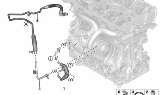Junta tórica 9,7x1,5 mm OEM 07148861482 para BMW F20 116i, 118i, 120i. Compatible con sistemas de refrigeración y motor. Original BMW.