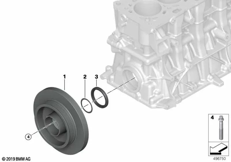 Disco di attrito per BMW 2 G87 serie, serie 3 G20N, G21N, G80, G81, 4 G26, G82, G83, X3 F97N, X4 F98N (OEM 11238092385). BMW originale