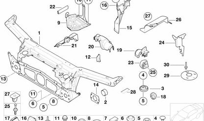 Dado combinato per BMW Series 1 F20, F21, F40, Serie 2 F22, F23, F44, F45, F46, F87, G42, U06, Serie 3 E46, F30, F31, F34, F35, F80, G20, G21, G28, G80, Serie 4 F32, F33, F36, F82, G22, G23, G26, G82, Series 5 E34, E39, F07N, F90, G30, G31, G38, G60, Ser