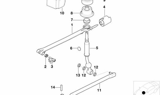 Gear lever support OEM 25117506996 for BMW E39. Original BMW.