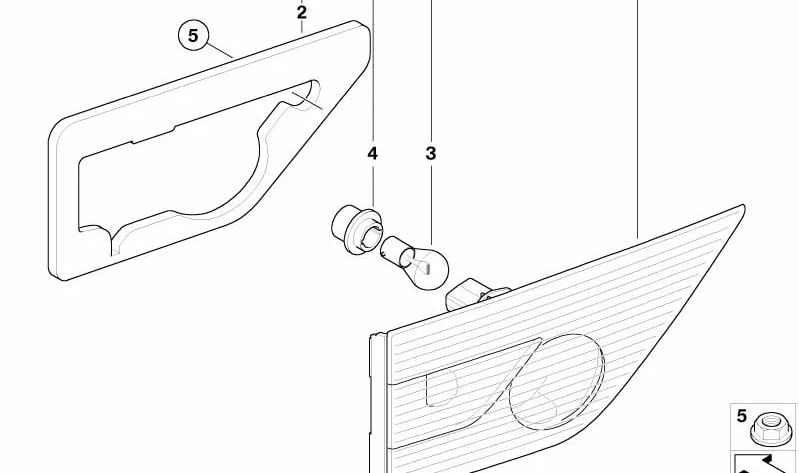 Piloto trasero derecho portón OEM 63213420206 para BMW E83 (X3). Luz trasera original BMW.
