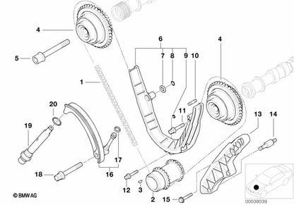 Parafuso Torx para BMW E39, E38, E53, E52 (OEM 11361432438). BMW original.