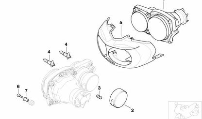Bombilla trasera OEM 63217160777 para BMW (Modelos compatibles: E21, E30, E36, E12, E28, E34, E24, E23, E32, E38, E31, E53, E70). Original BMW.