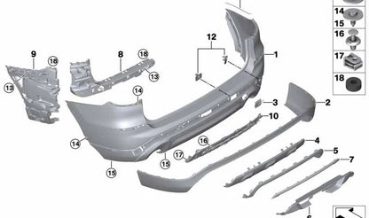 Moldura cromada OEM 51117458875 para BMW G01, G02. Original BMW.