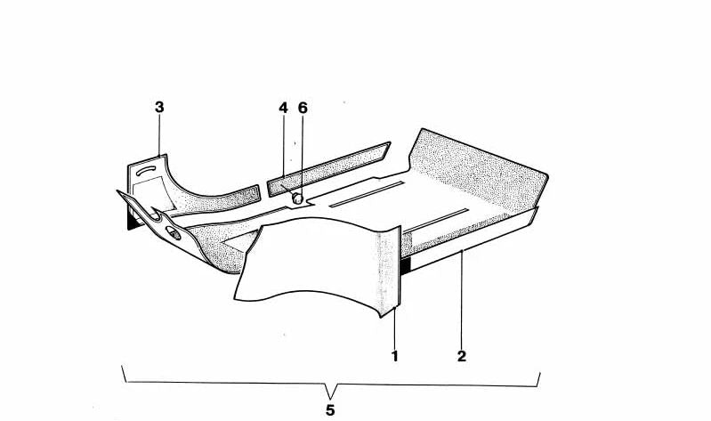 OEM 51922167301 Linksbeschichtung für BMW E26. Original BMW.
