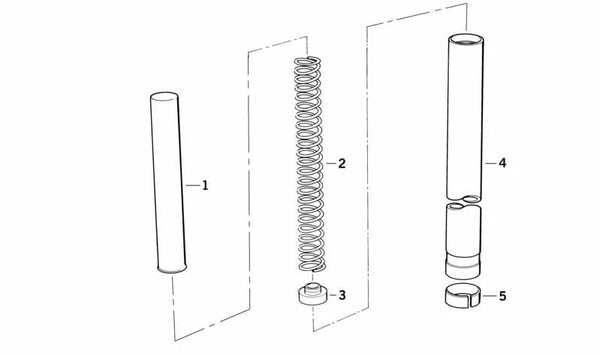 Tubo soporte delantero OEM 31422312032 para motos BMW K1, K100 RS, K1100 LT, K1100 RS. Original BMW Motorrad.