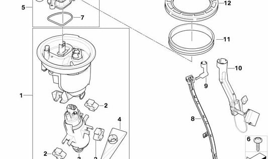 Bomba de gasolina OEM 16147690534 para motos BMW R 1200 S, HP2 Sport. Original BMW Motorrad.