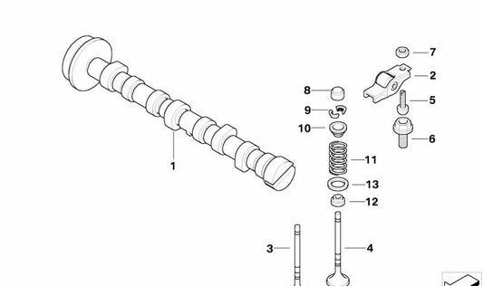 Tuerca de regulación OEM 11337791839 para MINI R50 One D con motor W17 (2003–2006). Original MINI.