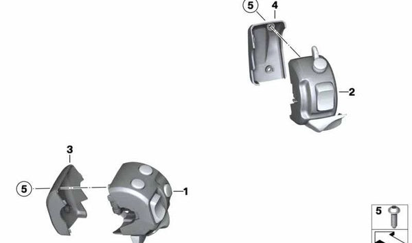 Interruptor combinado derecho OEM 61317694980 para motos BMW R1200GS, K1200S, F800GS... y más. Original BMW Motorrad.