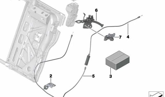 Left Seat Tilt Adjuster for BMW 3 Series F34, F34N (OEM 52207306237). Original BMW.