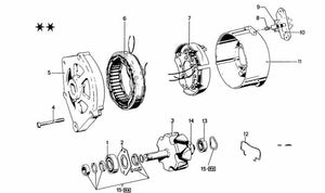 Resorte presión OEM 12311268412 para BMW E21, E12, E24, E23. Original BMW.