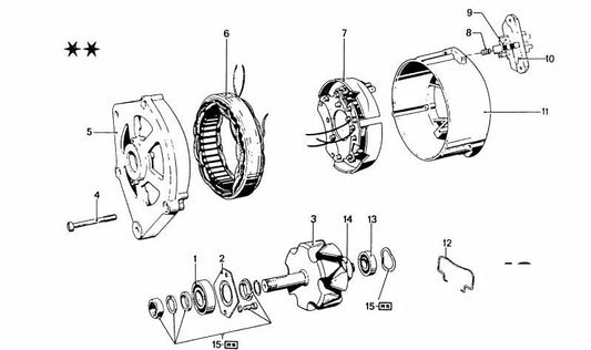 Pression Spring OEM 12311268412 pour BMW E21, E12, E24, E23. BMW d'origine.