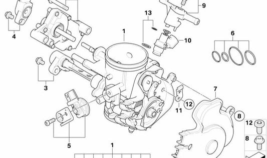Juego de juntas tóricas OEM 13547717345 para BMW Motorrad K1, K100, K1100, K1200, R850, R1100, R1150, R1200, K1300, K1600, F650, F700, F800, G310, G650, S1000. Original BMW Motorrad.