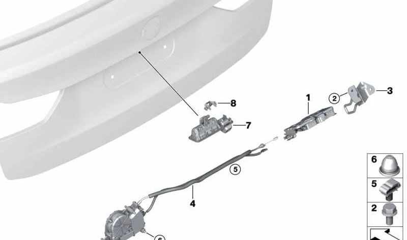 Schließung von Board OEM 51247390420 für BMW G31, G31N. Original BMW Stück.