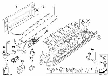 Parte Inferior del Cierre para BMW E93, E93N (OEM 51167151355). Original BMW