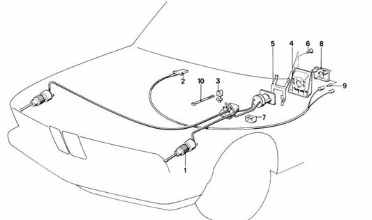 Soporte metálico OEM 63121371801 para BMW E24 (todos los modelos compatibles). Original BMW.
