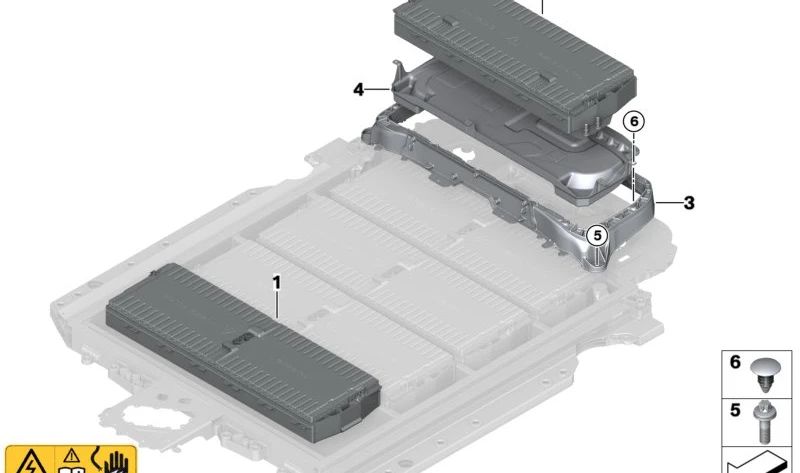 Kombinierte OEM -Schraube 07148845081 für BMW x1 (U11, U12), X2 (U10) und Mini (U25). Original BMW und Mini -Stück. Ideal für Hochspannungs -Batteriemodule.