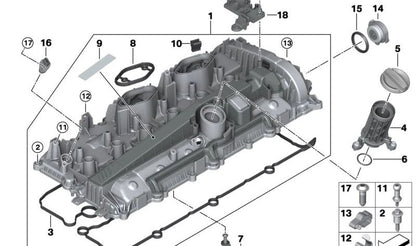 Tubo de llenado de aceite OEM 11128064480 para BMW G20, G21, G26, F97, F98. Compatible con versiones ALPINA B3, B4 y X3 M Competition. Original BMW.
