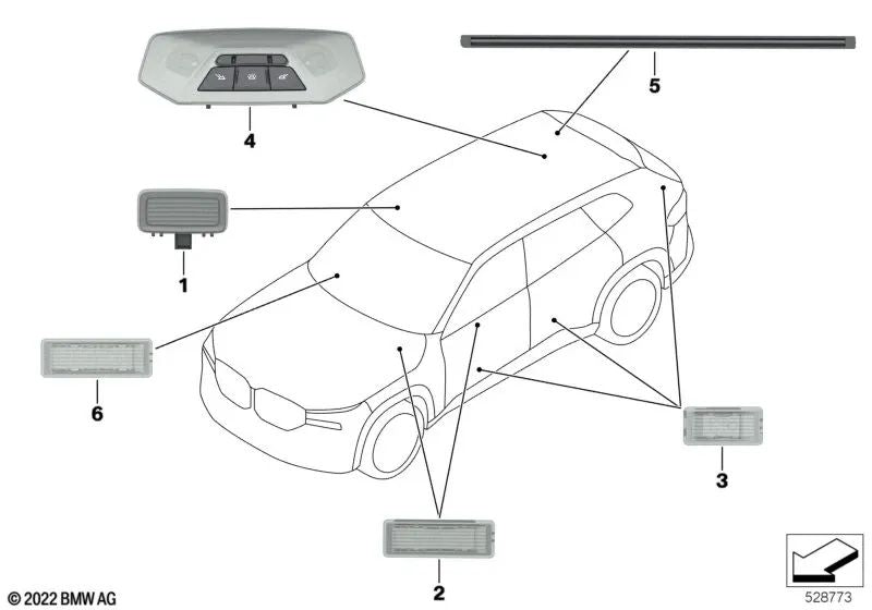 LED module for BMW F34, G32, G09 (OEM 63319308996). Genuine BMW