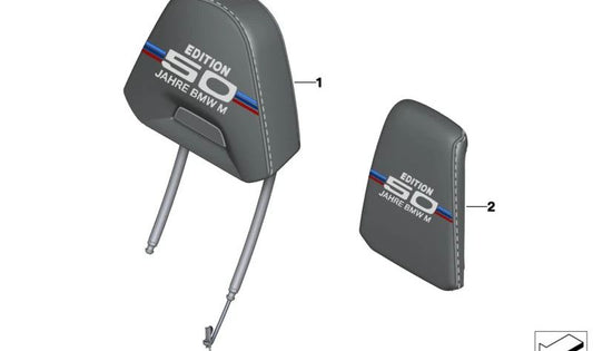 Additional headrest support OEM 52107858470 for BMW G82 (M4). Original BMW.
